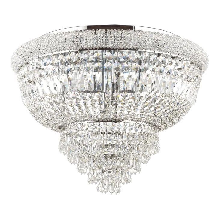 Ideal Lux - Kristallist laevalgusti DUBAI 24xE14/28W/230V d. 78 cm läikiv kroom