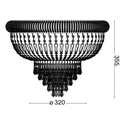 Ideal Lux - Kristallist laevalgusti DUBAI 3xE14/28W/230V d. 32 cm läikiv kroom