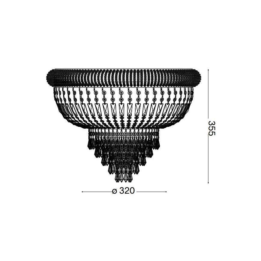 Ideal Lux - Kristallist laevalgusti DUBAI 3xE14/28W/230V d. 32 cm kuldne