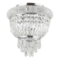 Ideal Lux - Kristallist laevalgusti DUBAI 3xE14/28W/230V d. 32 cm läikiv kroom