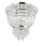 Ideal Lux - Kristallist laevalgusti DUBAI 3xE14/28W/230V d. 32 cm läikiv kroom