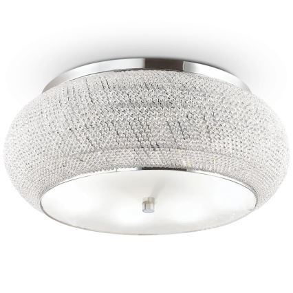 Ideal Lux - Kristallist laevalgusti PASHA 14xE14/40W/230V d. 65 läikiv kroom