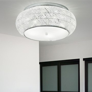 Ideal Lux - Kristallist laevalgusti PASHA 14xE14/40W/230V d. 65 läikiv kroom