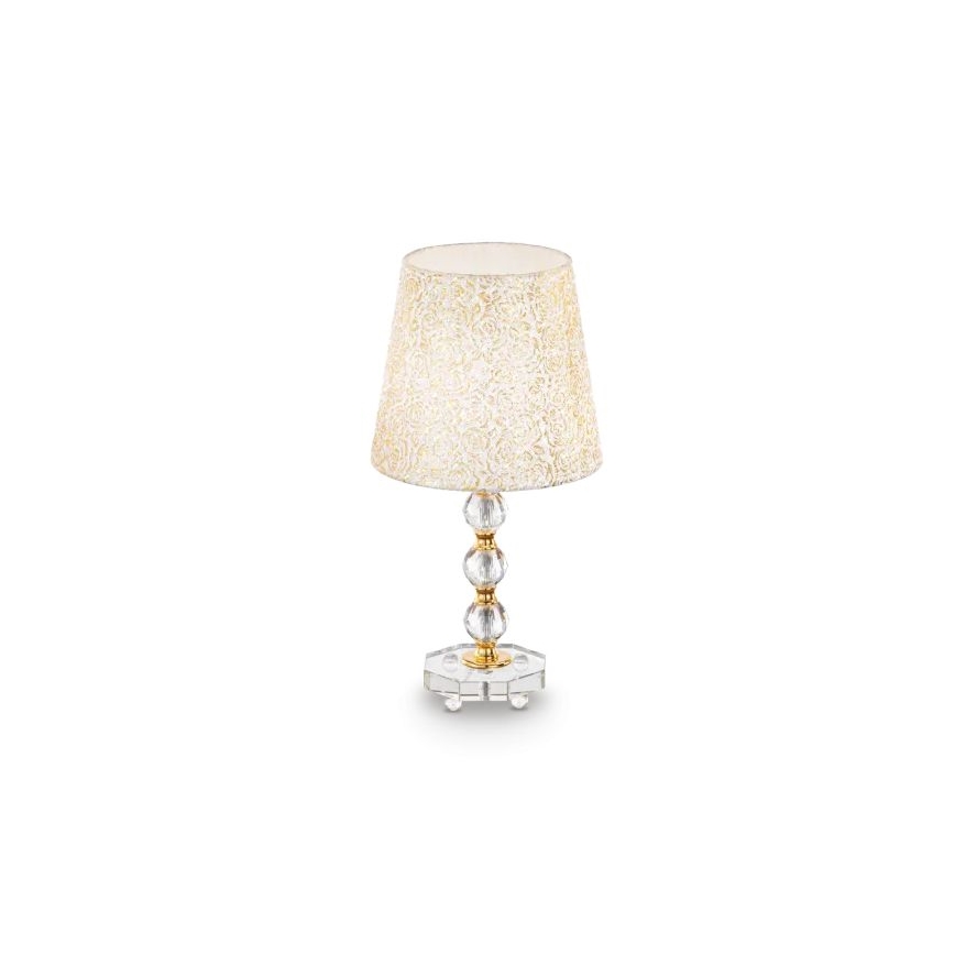 Ideal Lux - Kristallist laualamp QUEEN 1xE27/60W/230V kuldne