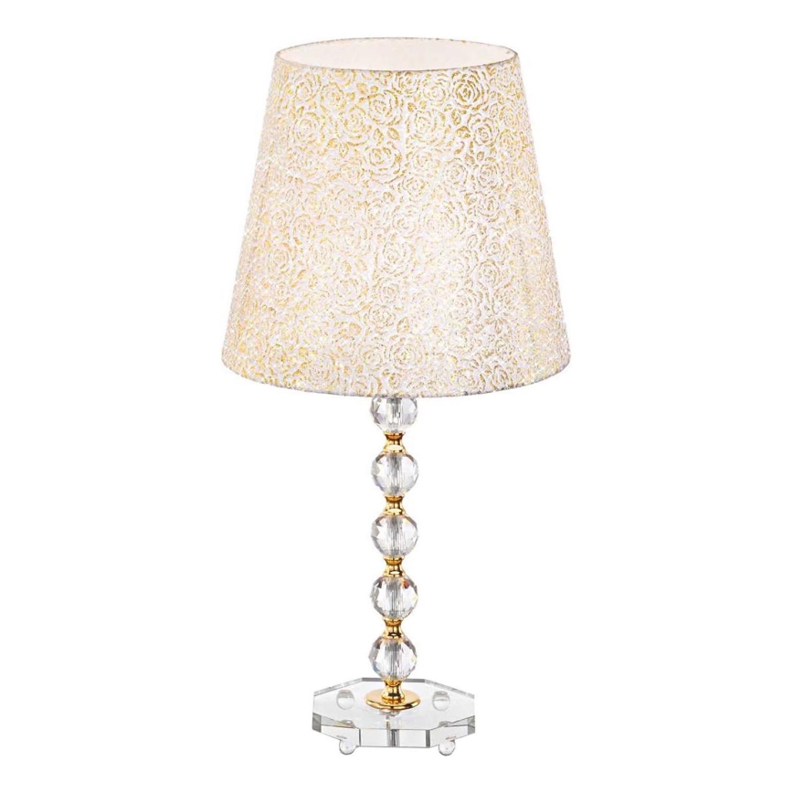 Ideal Lux - Kristallist laualamp QUEEN 1xE27/60W/230V kuldne