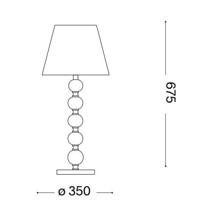 Ideal Lux - Kristallist laualamp QUEEN 1xE27/60W/230V kuldne