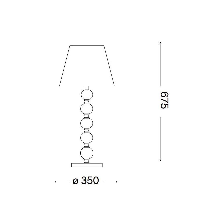 Ideal Lux - Kristallist laualamp QUEEN 1xE27/60W/230V kuldne