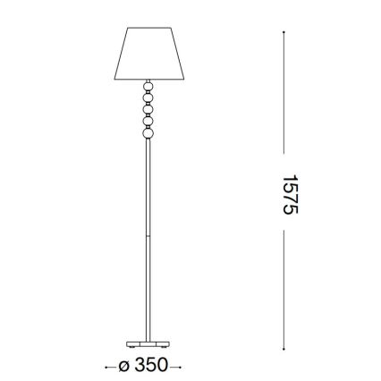 Ideal Lux - Kristallist põrandalamp QUEEN 1xE27/60W/230V kuldne