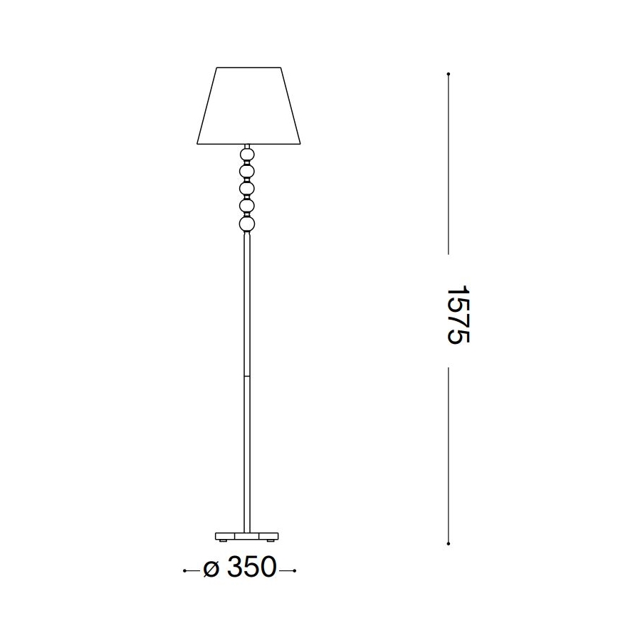 Ideal Lux - Kristallist põrandalamp QUEEN 1xE27/60W/230V kuldne