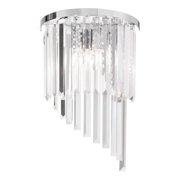 Ideal Lux - Kristallist seinavalgusti CARLTON 3xE14/40W/230V läikiv kroom