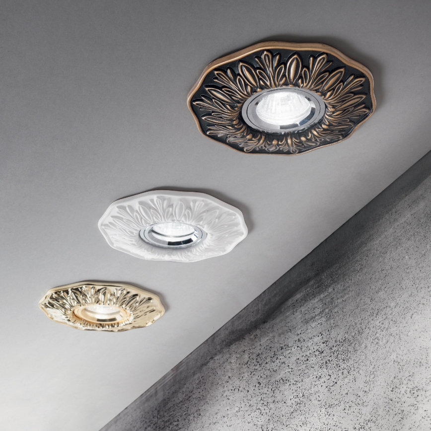 Ideal Lux - Lae sissepaigaldatav valgusti POLKA 1xGU10/50W/230V valge