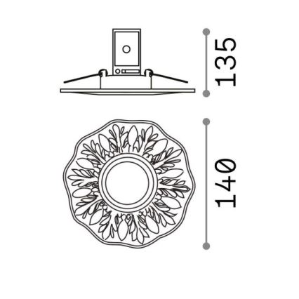 Ideal Lux - Lae sissepaigaldatav valgusti POLKA 1xGU10/50W/230V valge