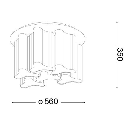 Ideal Lux - laelamp COMPO 6xE27/52W/230V, läbimõõt 56 cm, valge