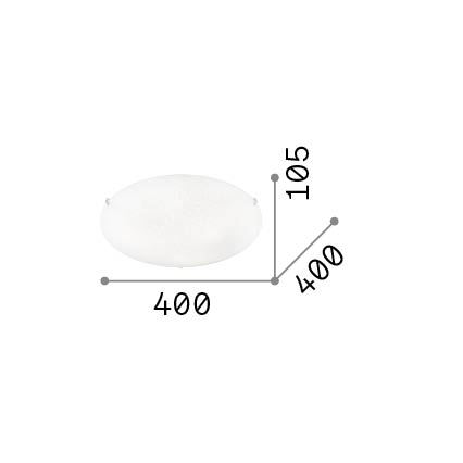 Ideal Lux - Laelamp LANA 3xE27/60W/230V läbimõõt 40 cm valge