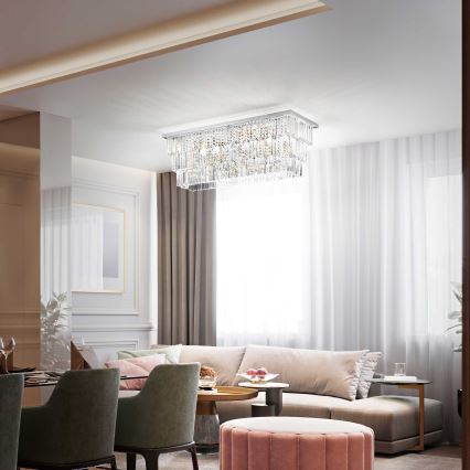 Ideal Lux - laelamp MARTINEZ 8xE14/40W/230V läikiv kroom