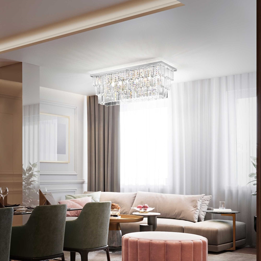 Ideal Lux - laelamp MARTINEZ 8xE14/40W/230V läikiv kroom