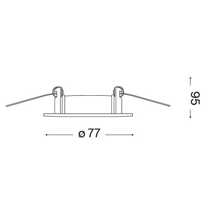 Ideal Lux - Laessehitatud valgusti 1xGU10/50W/230V läbimõõt 7,7 cm läikiv kroom