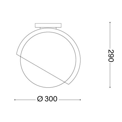 Ideal Lux - laevalgusti BLOOM 1xE27/42W/230V läbimõõduga 30 cm kuldne/suitsune beež