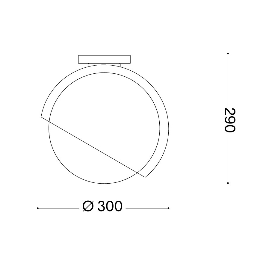 Ideal Lux - laevalgusti BLOOM 1xE27/42W/230V läbimõõduga 30 cm kuldne/suitsune beež