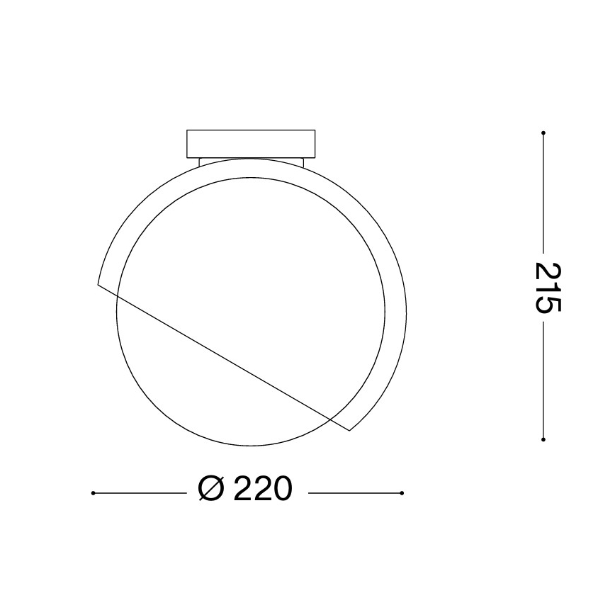 Ideal Lux - laevalgusti BLOOM 1xE27/42W/230V, Ø 22 cm, kuldne/suitsune beež