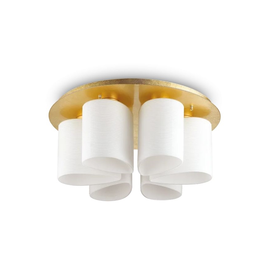 Ideal Lux - Laevalgusti DAISY 6xE27/52W/230V d. 60 cm kuldne/valge