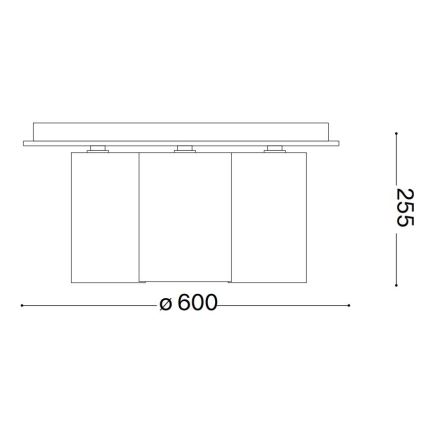 Ideal Lux - Laevalgusti DAISY 6xE27/52W/230V d. 60 cm kuldne/valge