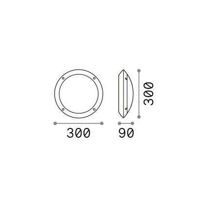 Ideal Lux - Laevalgusti õue 1xE27/23W/230V valge IP66