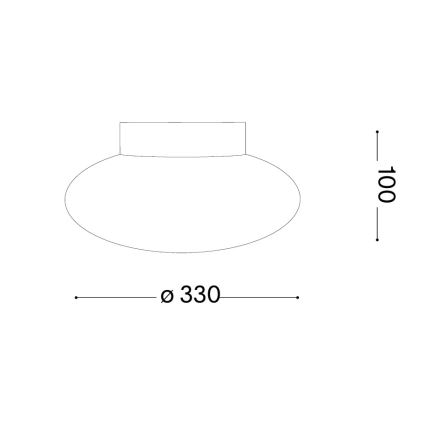Ideal Lux - laevalgusti SMARTIES 1xE27/42W/230V Ø 33 cm valge