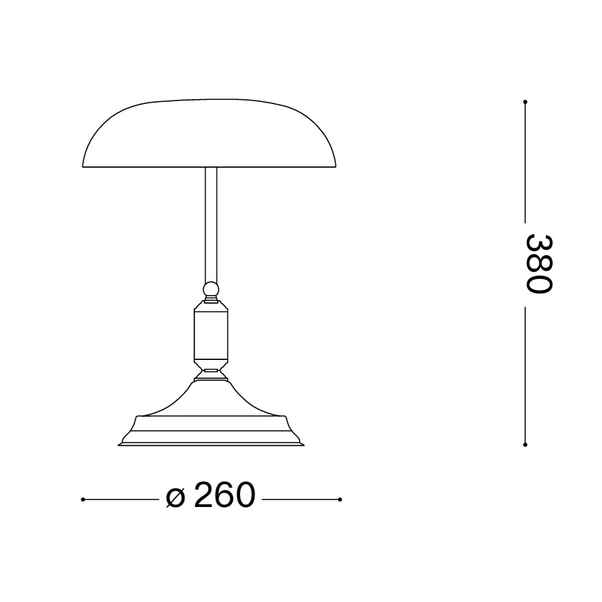 Ideal Lux - Laualamp 1xE27/60W/230V messing