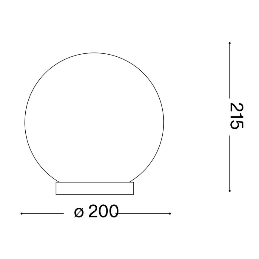 Ideal Lux - Laualamp CARTA 1xE27/25W/230V d. 20 cm valge