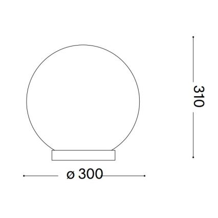 Ideal Lux - Laualamp CARTA 1xE27/25W/230V d. 30 cm valge