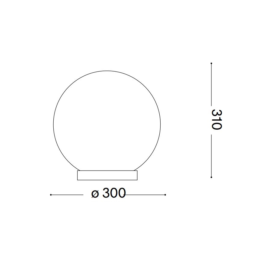 Ideal Lux - Laualamp CARTA 1xE27/25W/230V d. 30 cm valge
