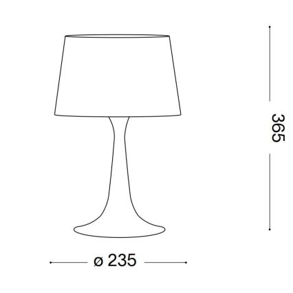 Ideal Lux - laualamp LONDON 1xE27/60W/230V läikiv kroom