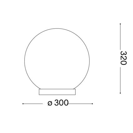 Ideal Lux - laualamp MAPA 1xE27/42W/230V, läbimõõt 30 cm, valge