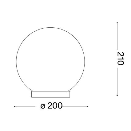 Ideal Lux - laualamp MAPA 1xE27/42W/230V Ø 20 cm valge