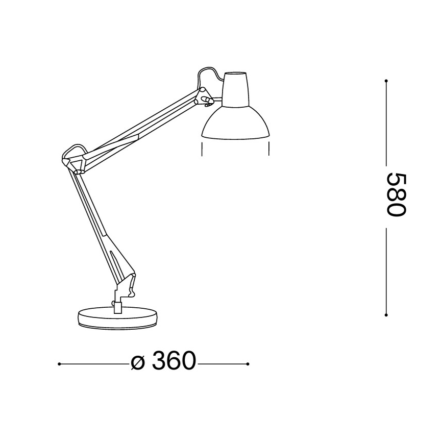 Ideal Lux - Laualamp WALLY 1xE27/42W/230V must/vaskne