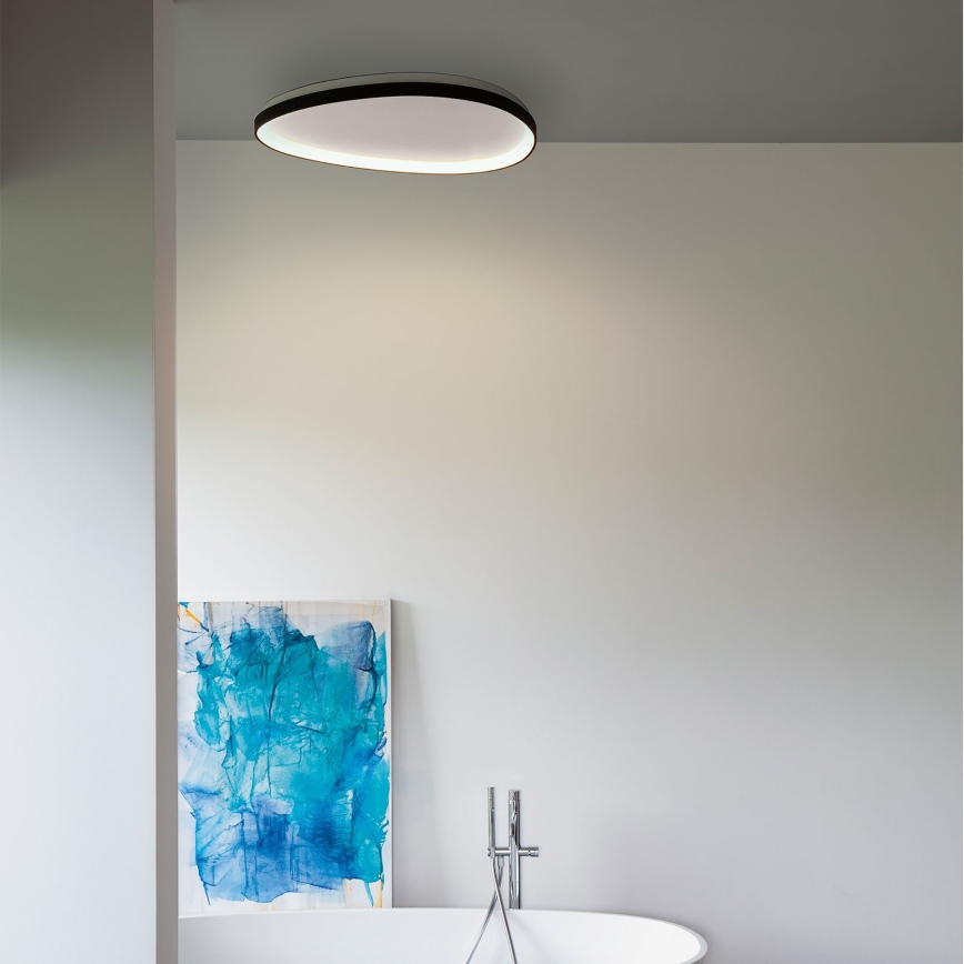 Ideal Lux - LED Hämardatav laevalgusti GEMINI LED/28W/230V d. 61 cm CRI 90 must