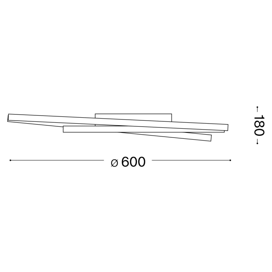 Ideal Lux - LED Hämardatav laevalgusti OZ LED/48W/230V d. 60 cm CRI 90 must