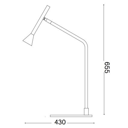 Ideal Lux - LED Hämardatav puutetundlik laualamp DIESIS LED/6,5W/230V CRI 90 must