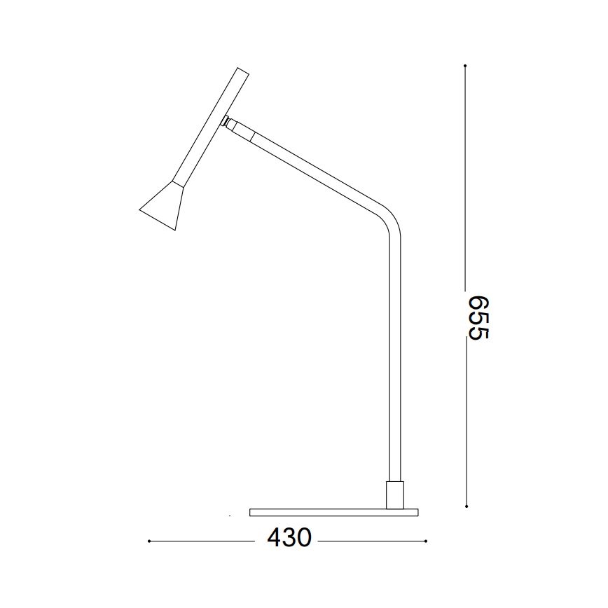 Ideal Lux - LED Hämardatav puutetundlik laualamp DIESIS LED/6,5W/230V CRI 90 must