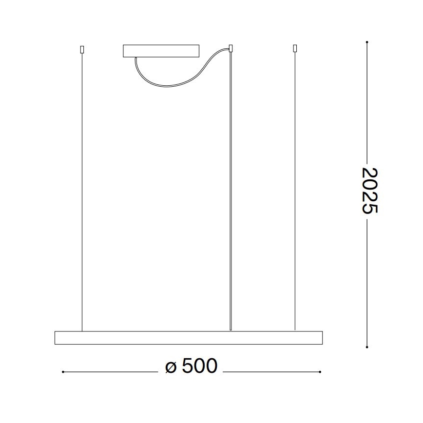 Ideal Lux - LED Hämardatav lühter ORACLE SLIM LED/28W/230V 4000K d. 50 cm CRI 90 valge