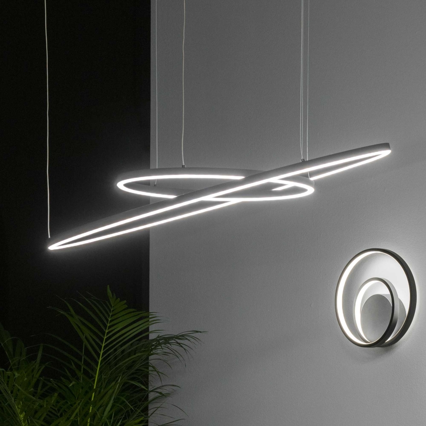 Ideal Lux - LED Hämardatav lühter ORACLE SLIM LED/40W/230V 4000K d. 70 cm CRI 90 must
