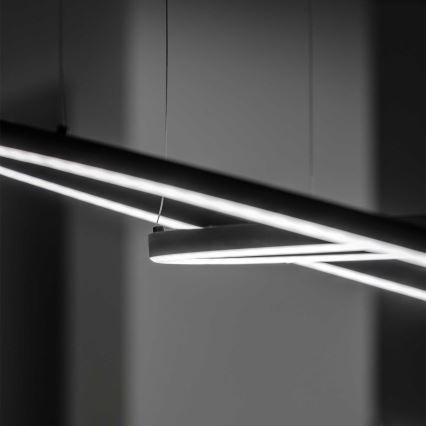 Ideal Lux - LED Hämardatav lühter ORACLE SLIM LED/40W/230V 4000K d. 70 cm CRI 90 must