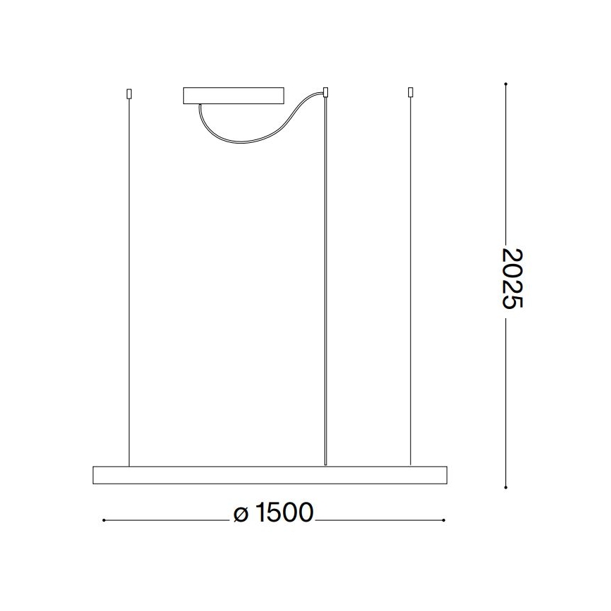Ideal Lux - LED Hämardatav lühter ORACLE SLIM LED/83W/230V 4000K d. 150 cm CRI 90 valge