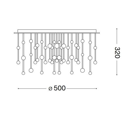 Ideal Lux - LED Hämardatav pinnale kinnitatav lühter ARMONY LED/48W/230V CRI 90 d. 50 cm valge