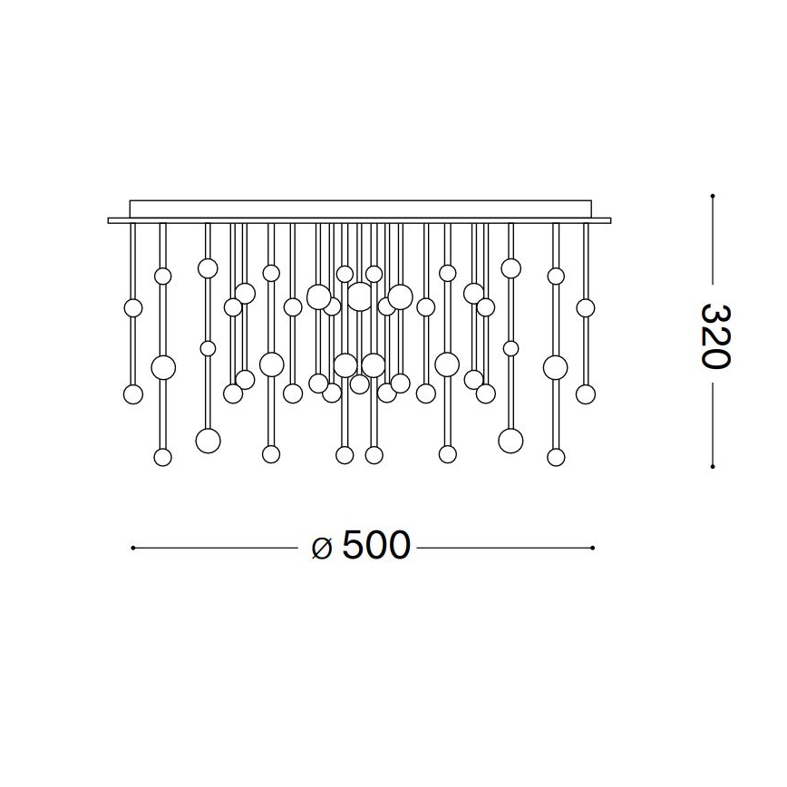 Ideal Lux - LED Hämardatav pinnale kinnitatav lühter ARMONY LED/48W/230V CRI 90 d. 50 cm valge
