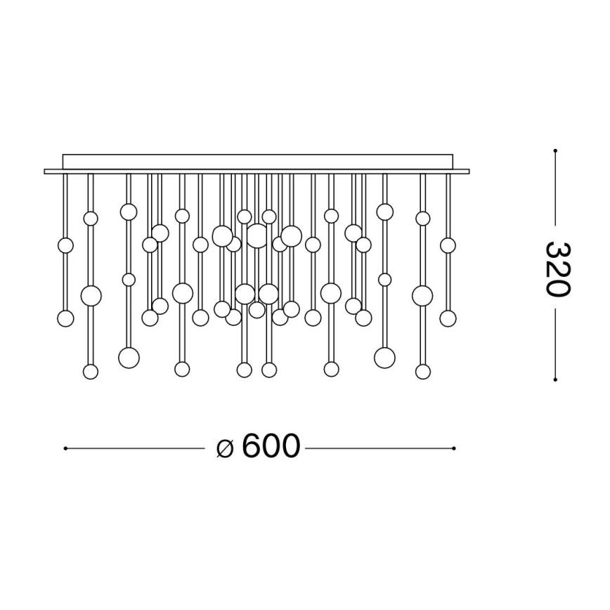 Ideal Lux - LED Hämardatav pinnale kinnitatav lühter ARMONY LED/56W/230V CRI 90 d. 60 cm valge