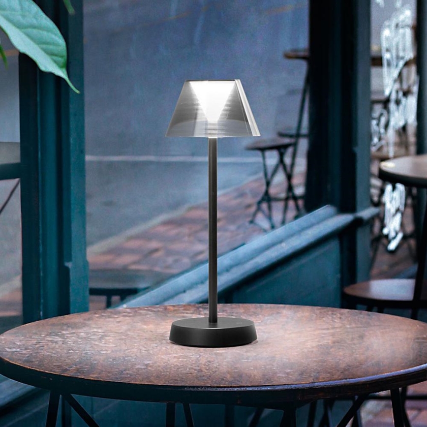 Ideal Lux - LED Hämardatav puutetundlik lamp LOLITA LED/2,8W/5V 2200 mAh IP54 must