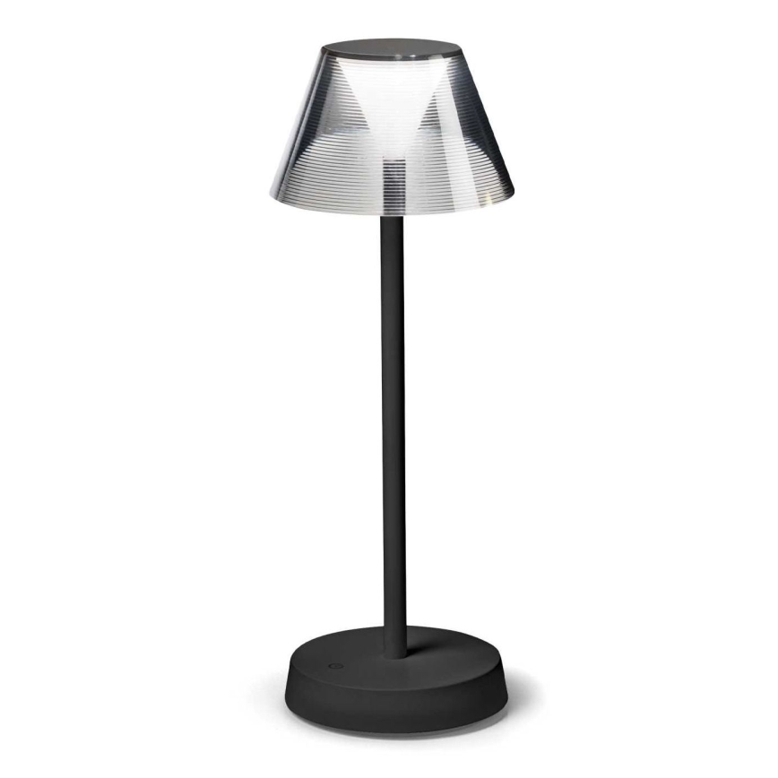 Ideal Lux - LED Hämardatav puutetundlik lamp LOLITA LED/2,8W/5V 2200 mAh IP54 must