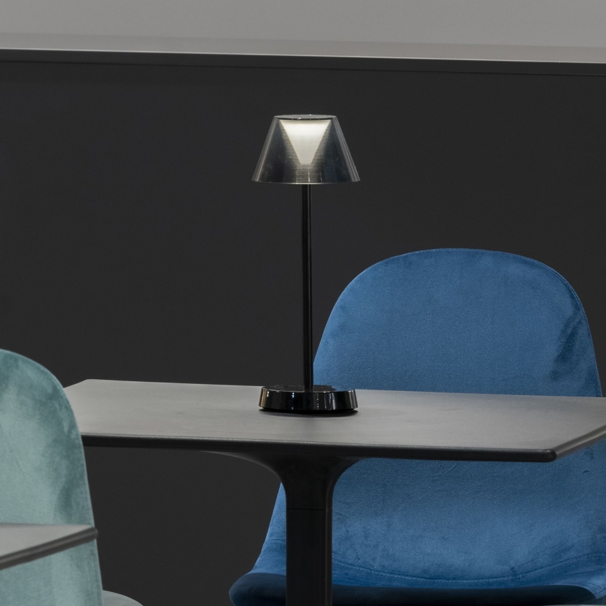 Ideal Lux - LED Hämardatav puutetundlik lamp LOLITA LED/2,8W/5V 2200 mAh IP54 must